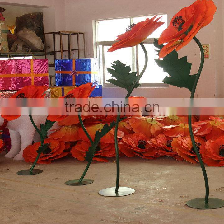 Giant artificial flowers