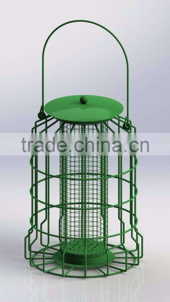 New Style Garden Metal Tube Seeds Hanging Bird Feeder