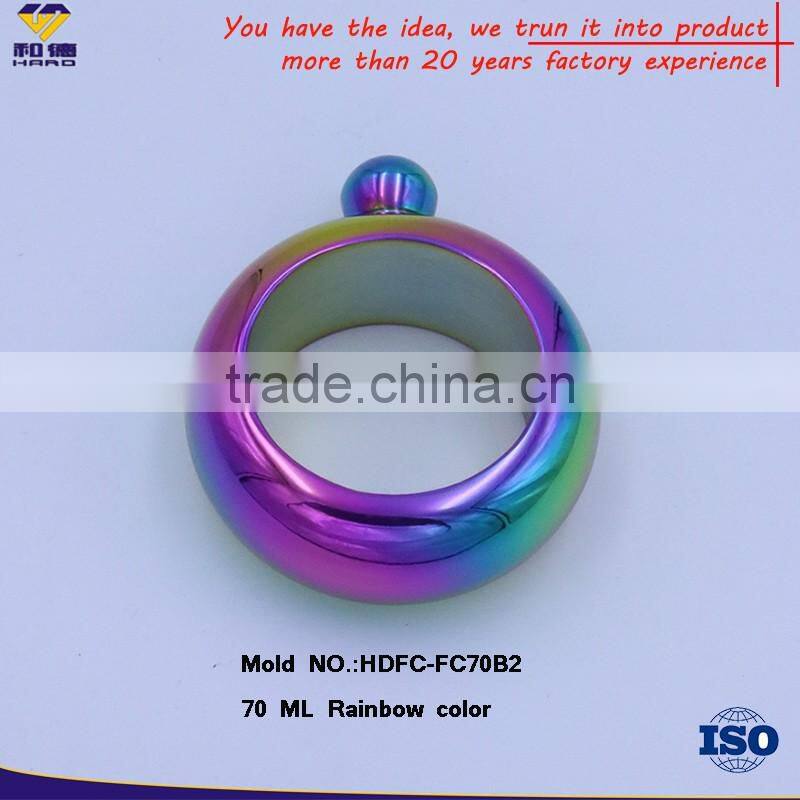 OEM ODM customized 2016 new bracelet hip flask, round hip flask,hot sale