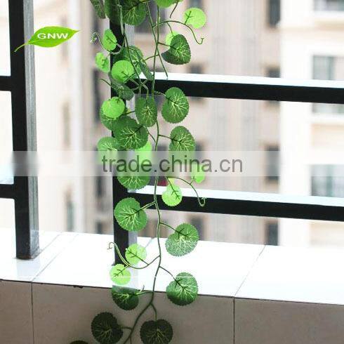 GNW FLV19 Home Wall Decoration Guangzhou Supplier Artificial Vine Leaves Green Color for Weddings