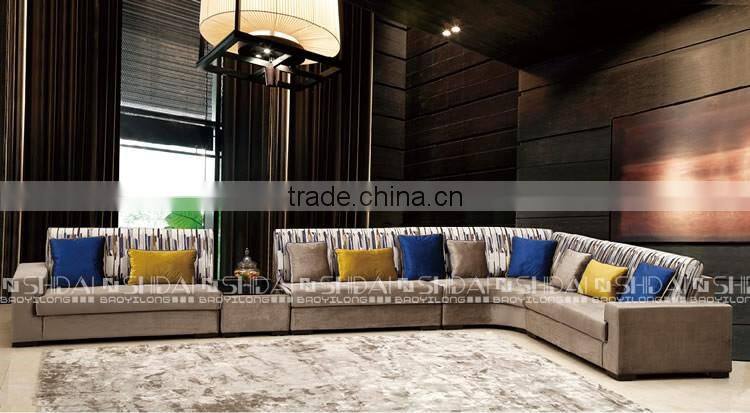 Modern Big L Shaped Sofa Design Sectional With Corner Table G1121A