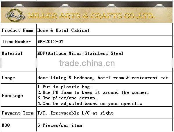 Modern style Antique Mirrored Cabinet for living room ME-2012-07