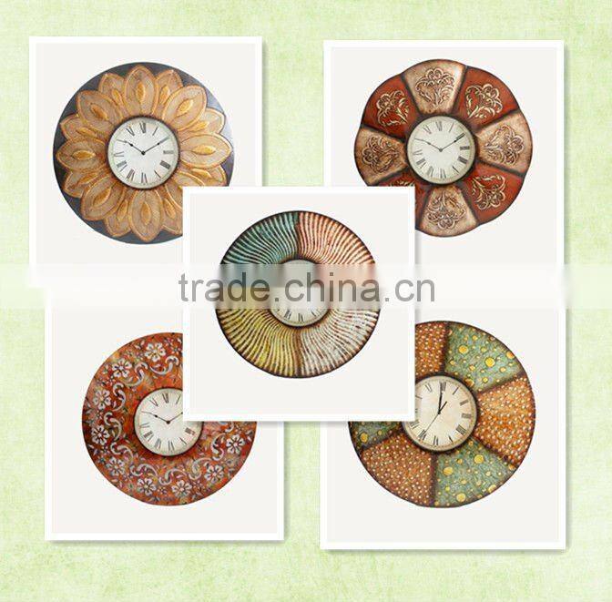 Classic metal wall decorative clock for home