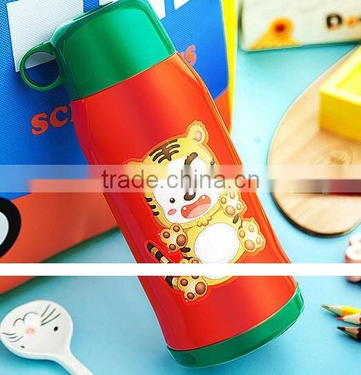 600ml 304 Stainless steel flask with straw kids water bottle