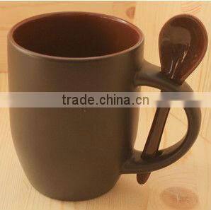 Ceramic color cup with scoop