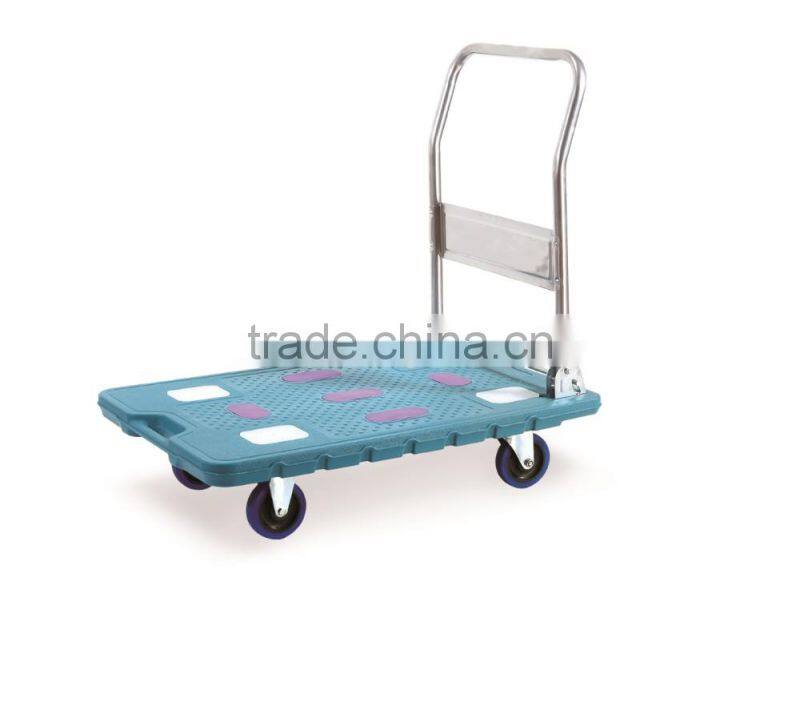 Professional Plastic Supermarket Trolley with mute wheels