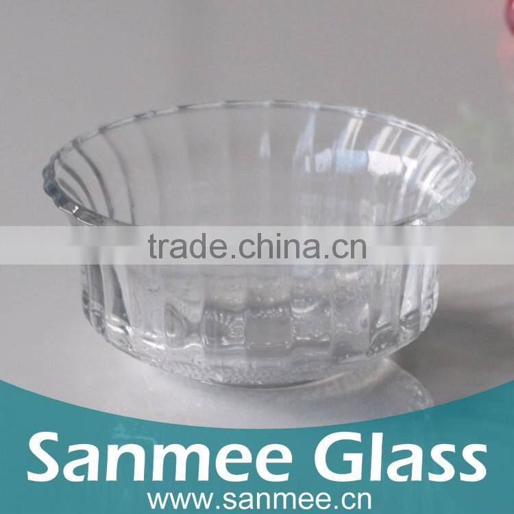 White Material Quality Glass Salad Bowl Glass Fruit Bowl