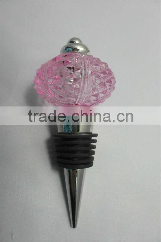 2014 Dongguan LED plastic silicone rhinestone decorative wine stoppers