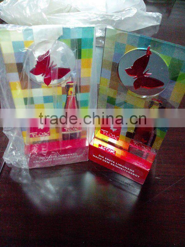 vacuum forming acrylic table display sign for exhibition