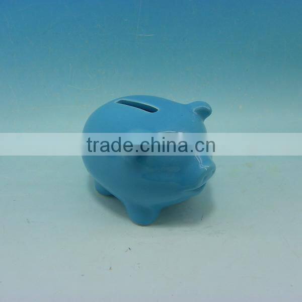 Single color ceramic coin bank money box
