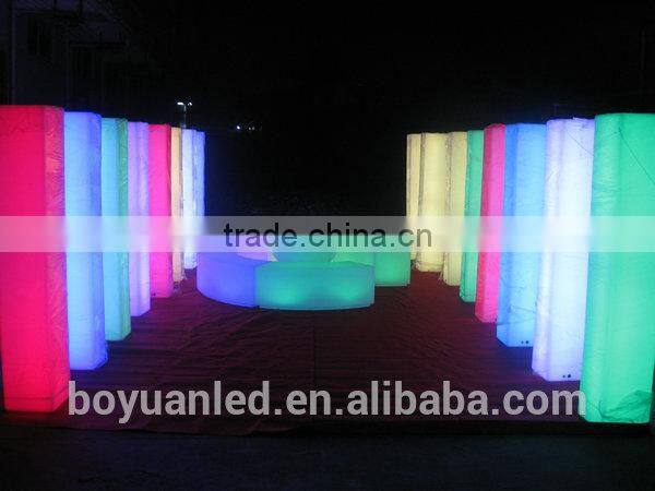 Led waterproof rechargeable illuminated outdoor pub pillar