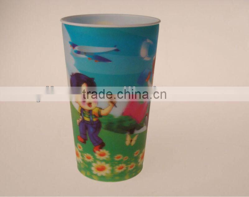14OZ Carton Printing PP Plastic Drinking 3D Cup