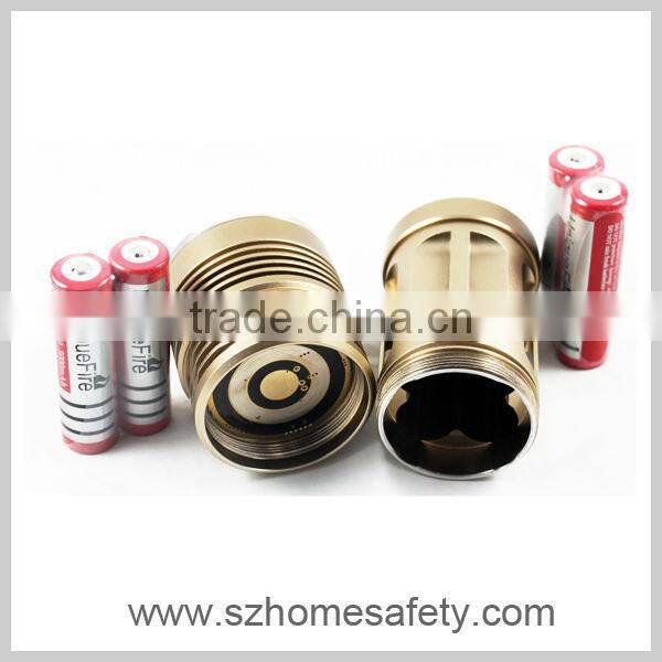 Shenzhen UniqueFire Cree XM-L T6 Golden Emergency and Outdoor LED Flashlight (4X18650)