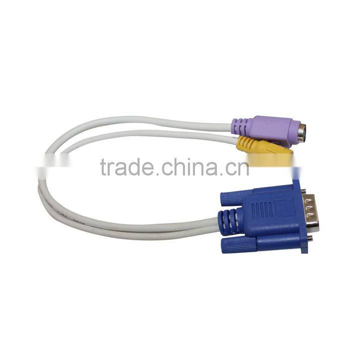 TSJ0001 VGA Video Card to S-Video and RCA TV Display Adapter Cable