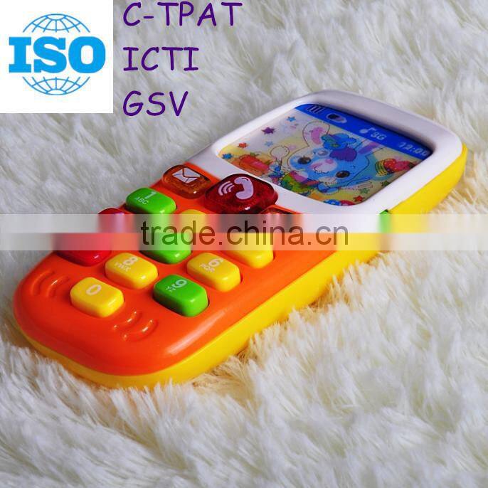 2015 new hot mobile phone toy for kids from icti approved manufacturer OEM&ODM cellphone toy with music for baby