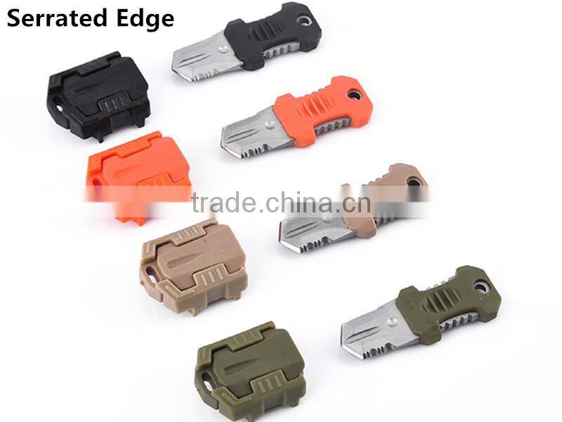 TK-1566 Outdoor Camping Survival Tool Molle System Beetle Webbing Buckle Tactical Knife