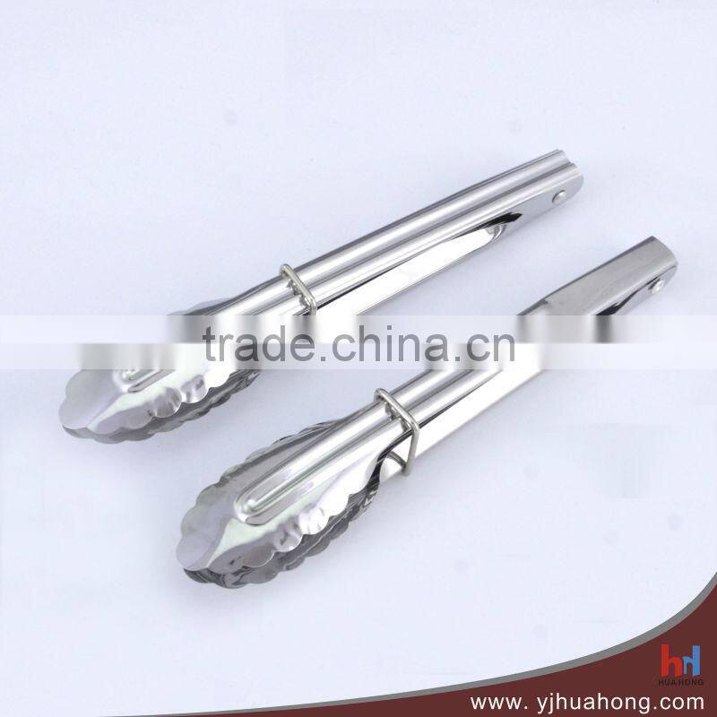 9" Food Grade Stainless Steel Food Tongs with Silicon Head