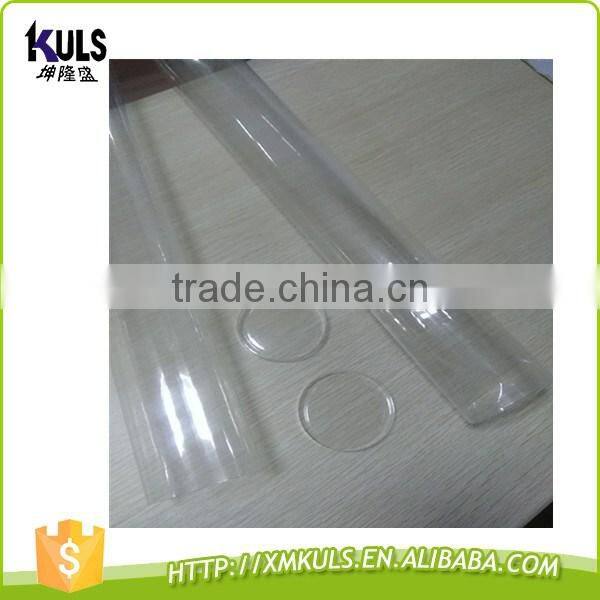Factory supply Plastic with cap clear Cylinder tube for storage PVC pipe packing