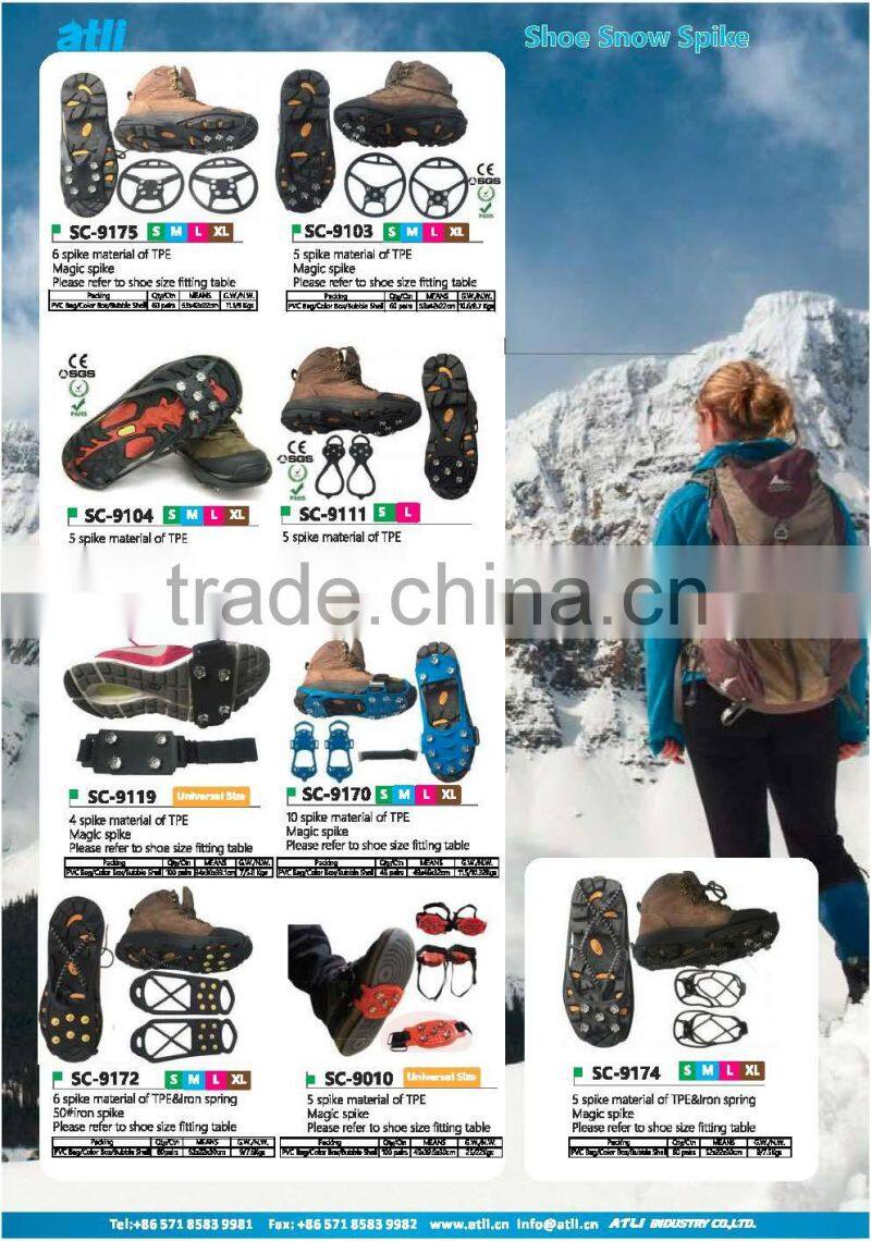 Atli TPE anti-slip snow ice grabber for ice shoes