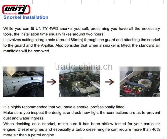4wd offroad LLDPE 4x4 snorkel / 4x4 snorkel kit / snorkel 4x4 for Triton 06