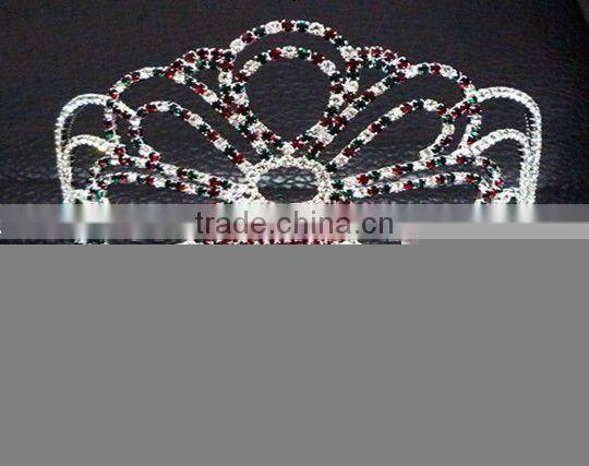 HC172-0008 High-Grade Rhinestone Colored Pageant Crown &Tiara 2017 In Halo
