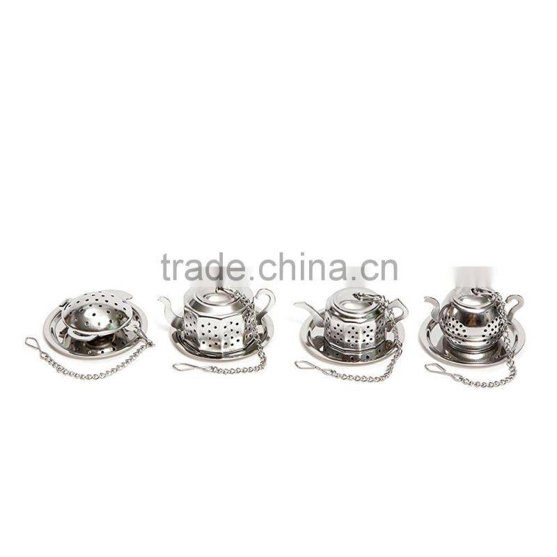WCMY025 Stainless Steel Tea Infuser Tea Ball Gift , Strainer & Steeper Bundle
