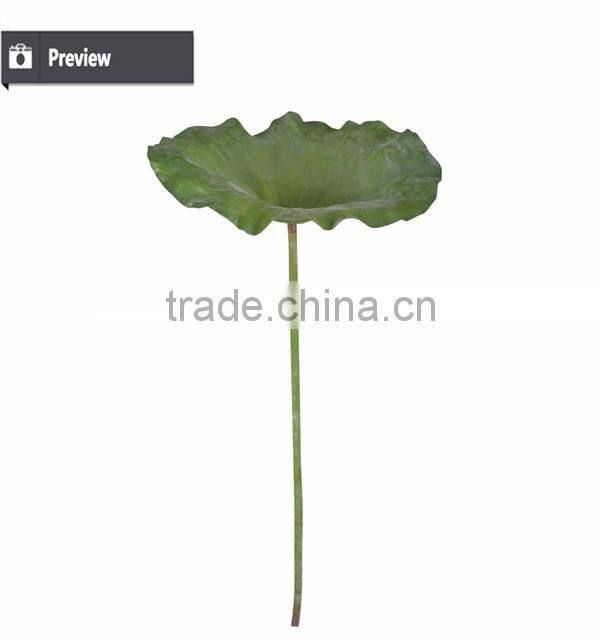 Artificial PU green lotus leaf for floral arrangement and garden decoration