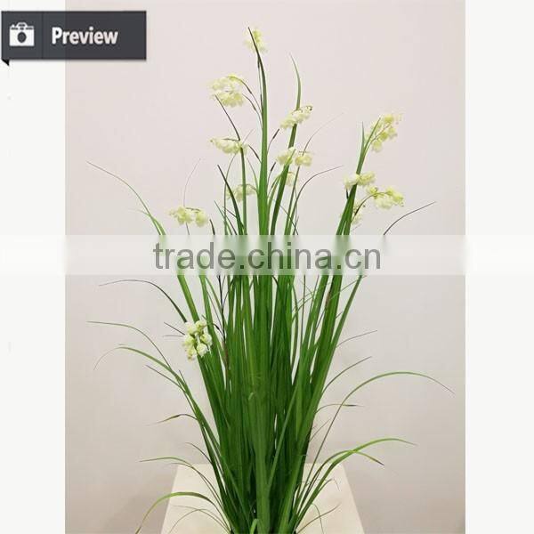 92 / 125 / 150 cm Artificial Grass Synthetic Potted Onion Grass with Jingle Flowers Fake Grass Pots Plant