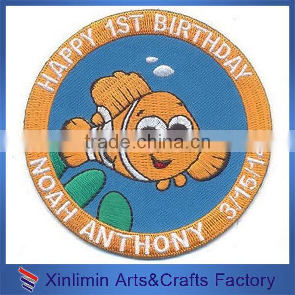 Self-adhesive velcro embroidery patch flower patches for sale