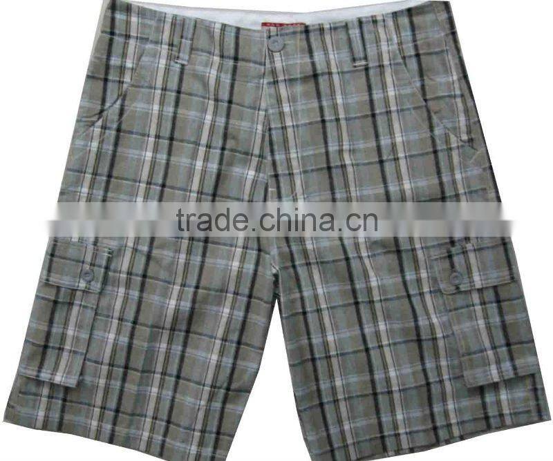 POPULAR!BU-090A Men's YD Check Shorts