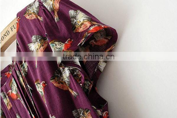 HD-D124 elegant fashion floral women dress/casual ladies dress