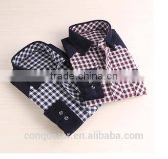 Men's cotton dress shirt with vertical stripe men suit MSRT0013