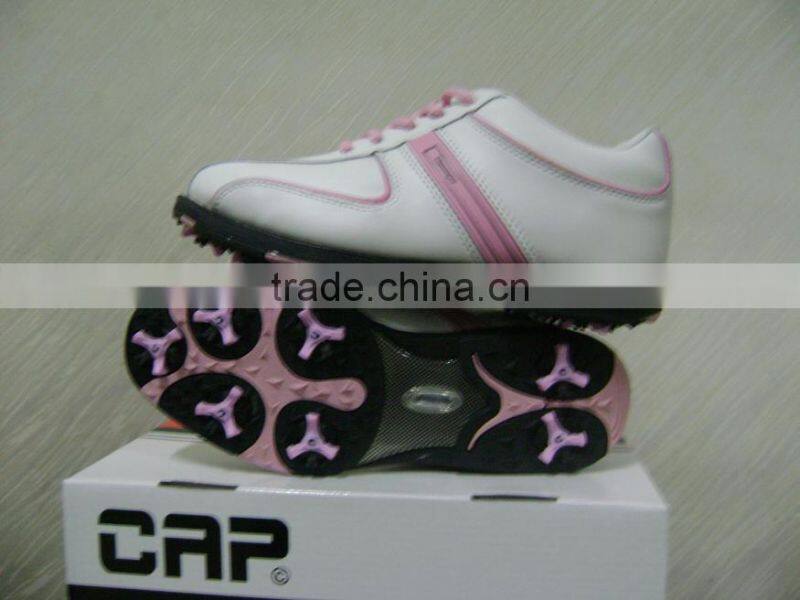 first layer leather women handmade golf sport shoes have spike for lady business