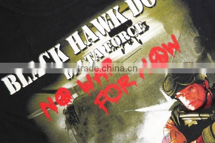 2016 New printing new model wholesale comfort colors mens t-shirt with WAR print