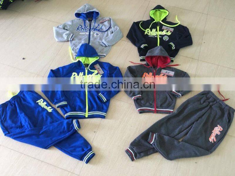 boys' sports wear kid's sportswear stock clothes children's trascksuit