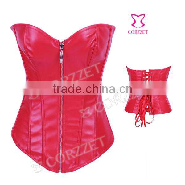 Cupless Leather Corset Bodysuits For Women