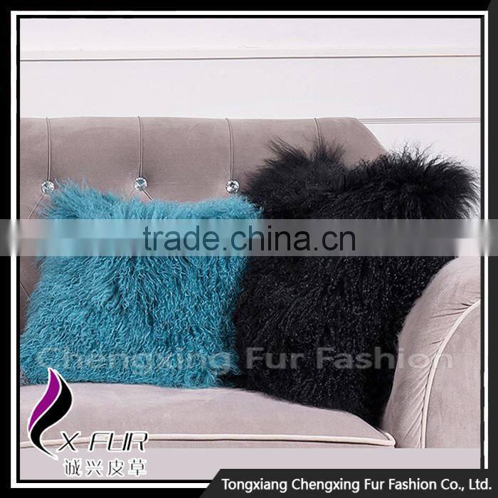 CX-D-04N New Design Large Sofa Mongolian Lamb Fur Cushions