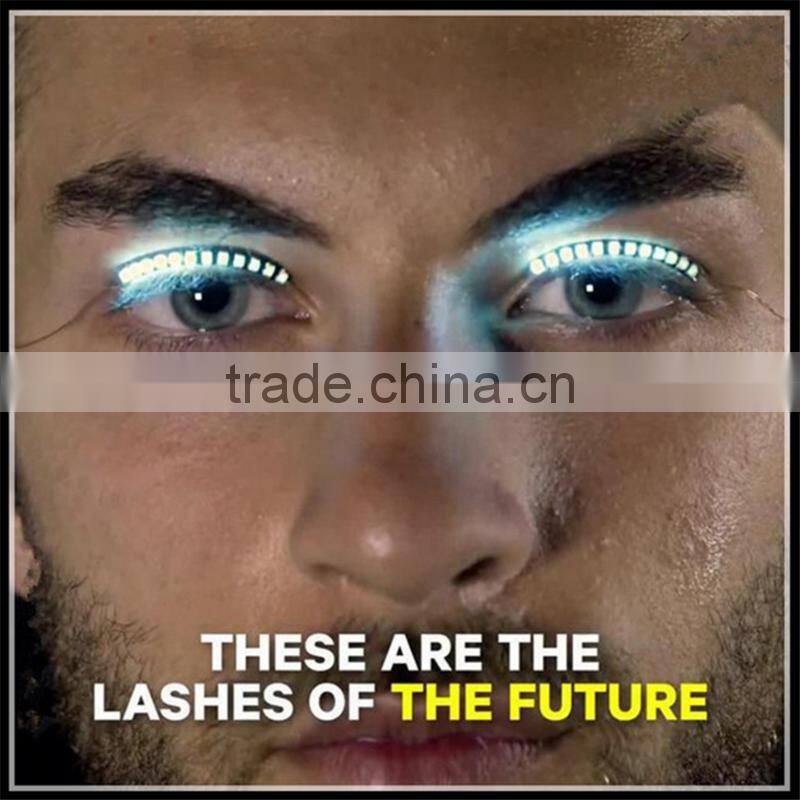 LED False Eyelashes lamp Multi color LED Light with Sound control