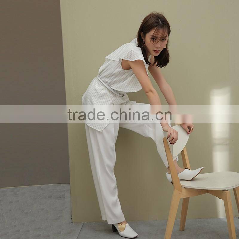 Wholesale 2016 Summer Brand Women polyester blouse Chiffon Stiriped Tops Lady Newest Styles Latest Fashion Blouse Design