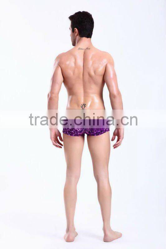 Wholesale leopard boxer for men manufacturer brand underwear nylon mens boxer short panties