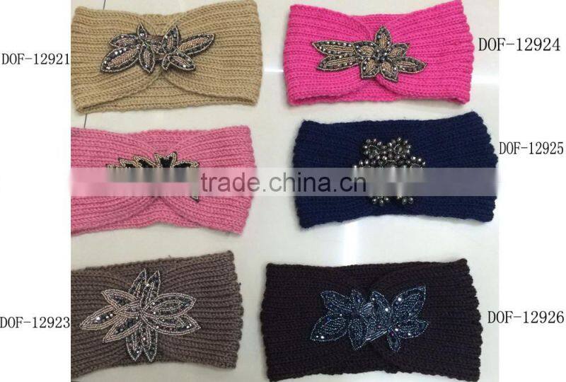 Fashion new Hot knitted Mohair designer jewelry headband for winter
