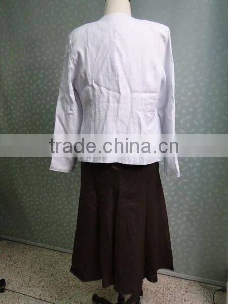 2015 Fashion Ladies skirt suit with heavy embroidey