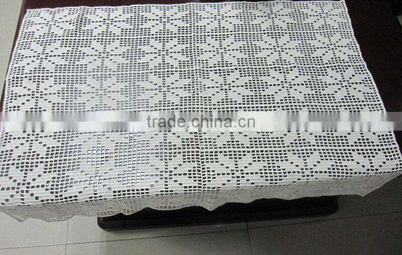 Wholesale cotton crochet lace embroidered tablecloth