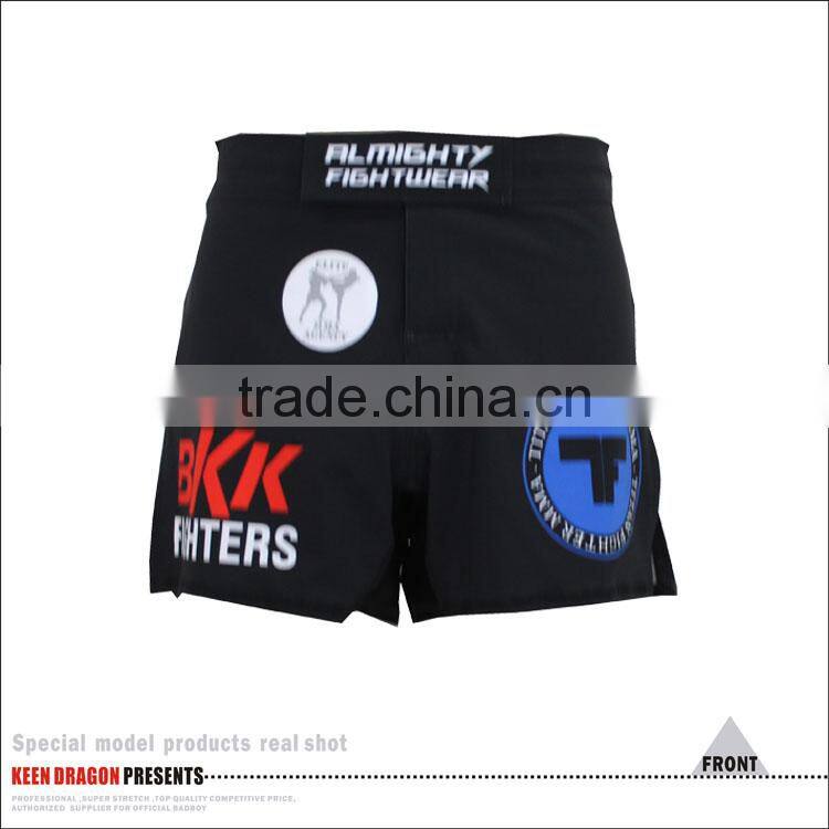 short cut mma training shorts with custom logo and design