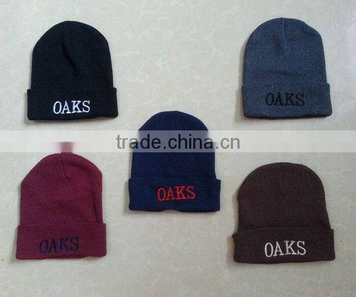 Various Colours 100% Acrylic Knitted Beanie Hat Made In China