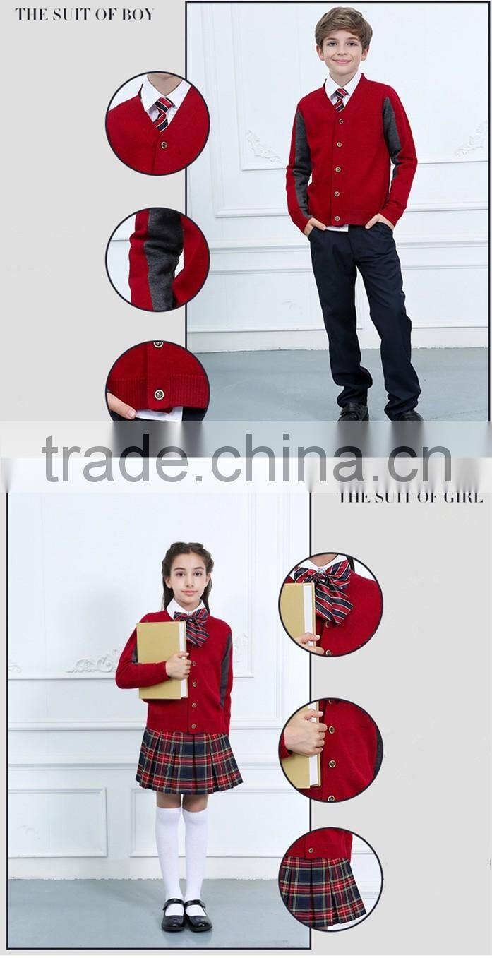 High quality formal school uniform design plaid skirt