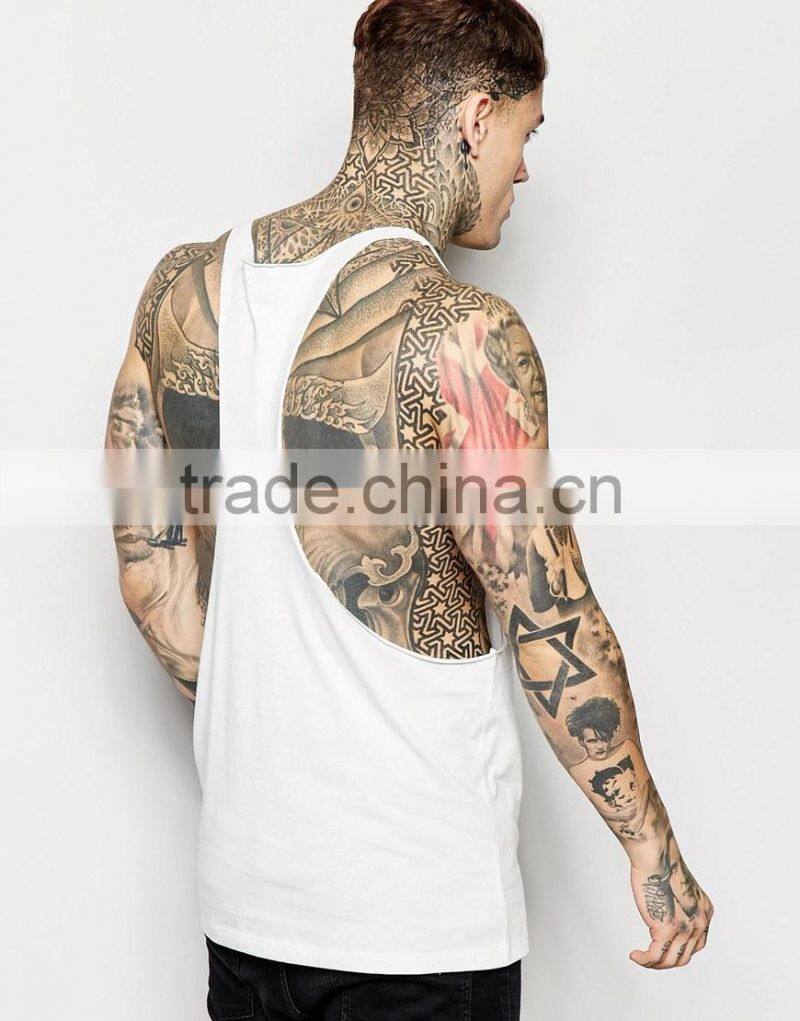 new vests with extreme racer back and raw edges