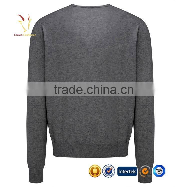 V-Neck Knitted Men Cadign Sweaters New Design Men Cashmere Sweater