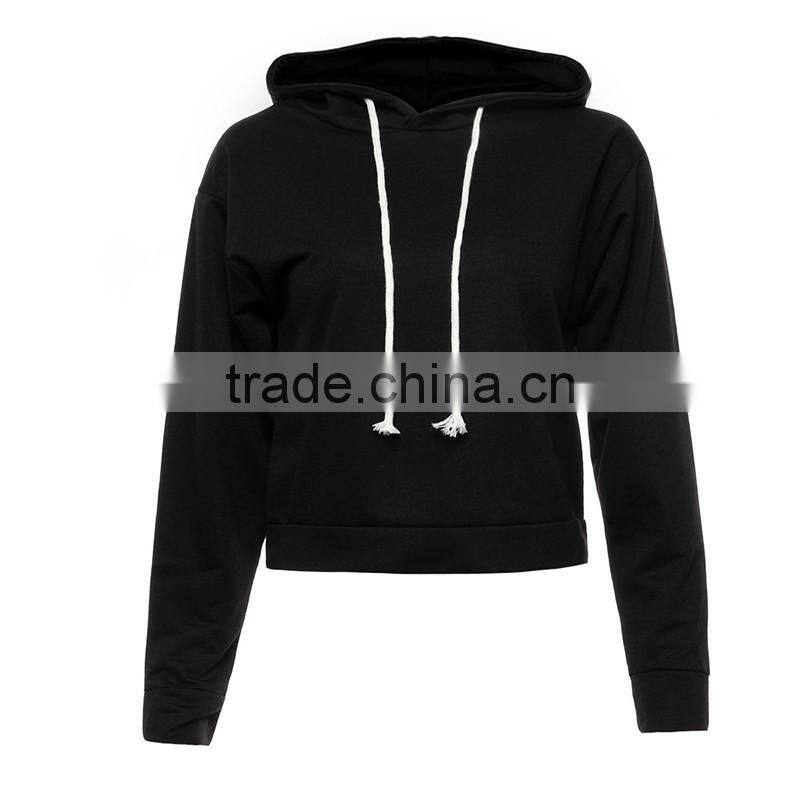 Streetwear Women Crop Top Short Custom Hoodies Casual Loose Sweatshirt Women Clothing 2017