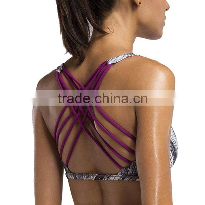 Cheap Hot Sale Print Madam Underwear Camo Yoga Sports Bra Custom